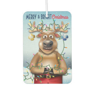 Funny Reindeer Christmas Holdiay Car Air Freshener