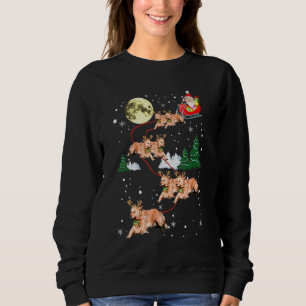 Funny Reindeer Golden Retriever Christmas Dog Sweatshirt