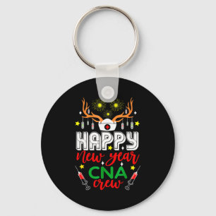 Funny Reindeer Horn Nurse Christmas Happy New Year Key Ring