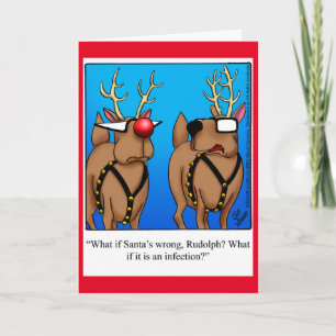 Funny Reindeer Humour Christmas Greeting Card