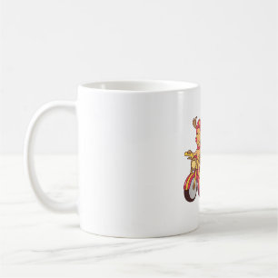 Funny Reindeer on Motorcycle With Santa In Sidecar Coffee Mug
