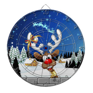 Funny Reindeer Peeking Christmas Meme  Dartboard