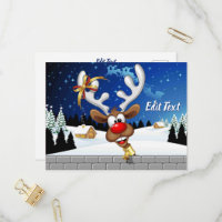 Funny Reindeer Peeking Christmas Meme 