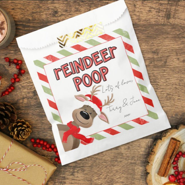 Funny Reindeer Poop Christmas Favour Holiday Bag  (Creator Uploaded)
