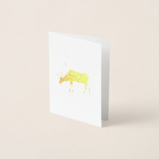 Funny Reindeer Poop Christmas Rude Humour Foil Card