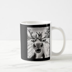 Funny Reindeer Selfie Christmas Coffee Mug
