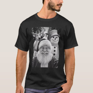 Funny Reindeer Selfie Christmas T-Shirt