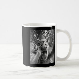 Funny Reindeer Selfie Santa Merry Christmas Men Wo Coffee Mug