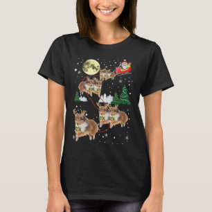 Funny Reindeer Sheltie Xmas Christmas Dog Lovers G T-Shirt