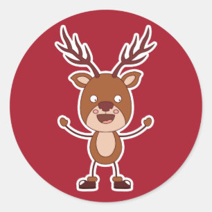 Funny Reindeer stickers