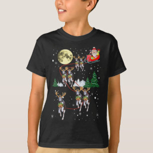 Funny Reindeer Whippets Xmas Christmas Dog Lovers  T-Shirt