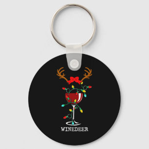 Funny Reindeer Winedeer Reinbeer Matching Couples Key Ring