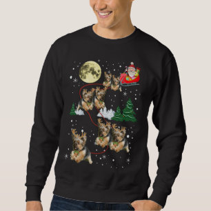 Funny Reindeer Yorkie Xmas Christmas Dog Lovers Gi Sweatshirt