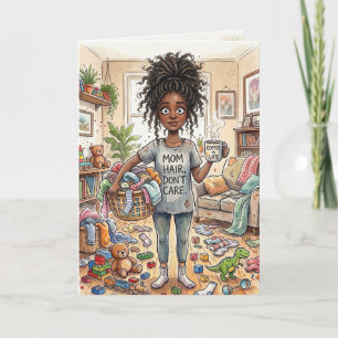 Funny Relatable Tired Mum Messy House Mother's Day Holiday Card