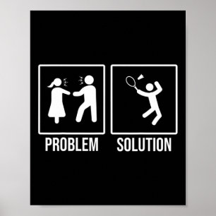 Funny Relationship And Badminton  Poster