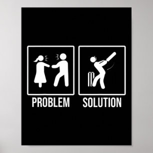 Funny Relationship And Cricket Poster
