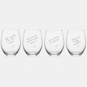 Funny Relationship Sayings Wedding Anniversary Stemless Wine Glass