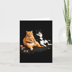 Funny Relaxed Cats Meme Graphic Card