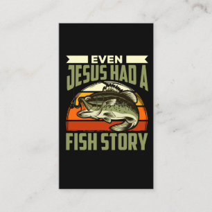 Funny Religious Fisherman Joke Christian Humour Business Card