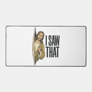 Funny Religious I Saw That Vintage Desk Mat