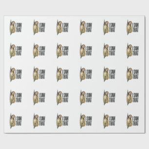 Funny Religious I Saw That Vintage Wrapping Paper