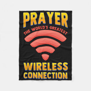 Funny Religious Saying Jesus Christ Pray Christian Fleece Blanket