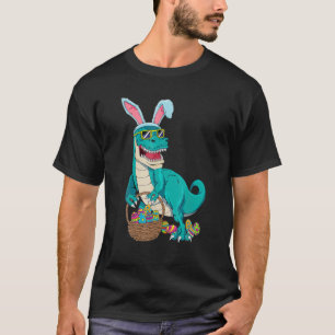 Funny Religious Ts Holy Easter Eggs Hunting Dinosa T-Shirt