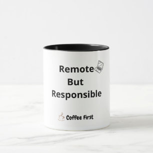 Funny Remote Work Mug for Office Coworkers
