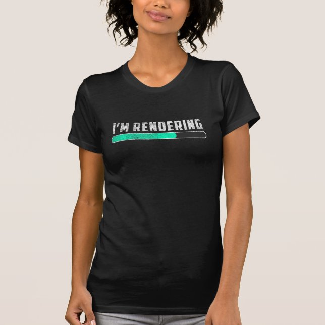 Funny Rendering Animator Video Movie Editor T-Shirt (Front)