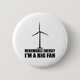 Funny Renewable Energy Environmental Gift Cool Win 6 Cm Round Badge