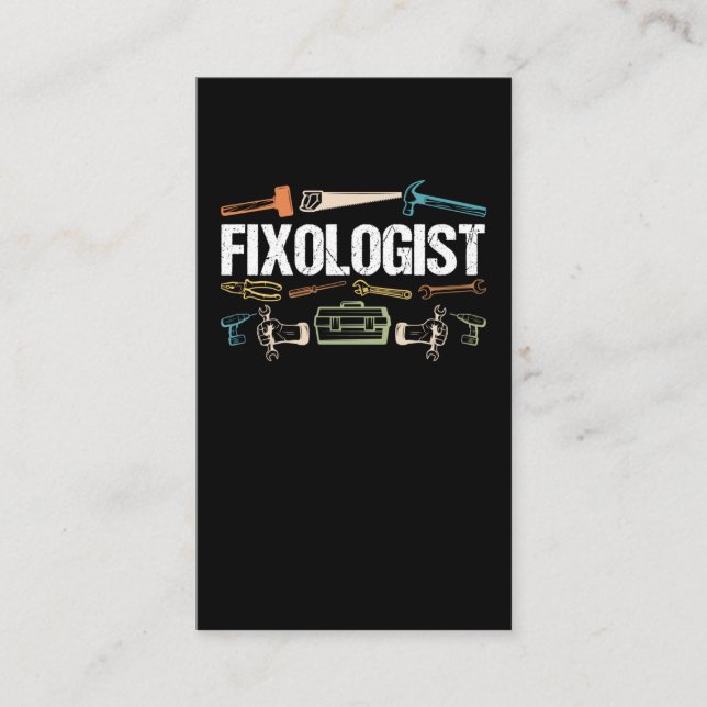 Funny Repairman Carpenter Craftsman Father Business Card (Front)