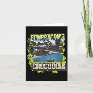 Funny Reptile Bombardiro Crocodilo Brain Rot, Stup Card