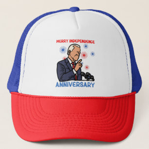Funny Republican 4th Of July Biden Independence Trucker Hat