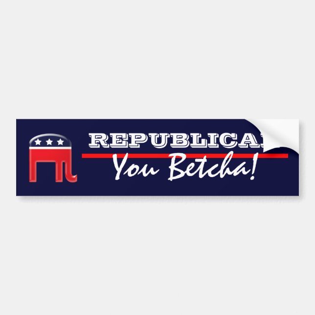 Funny Republican party patriotic saying Bumper Sticker (Front)