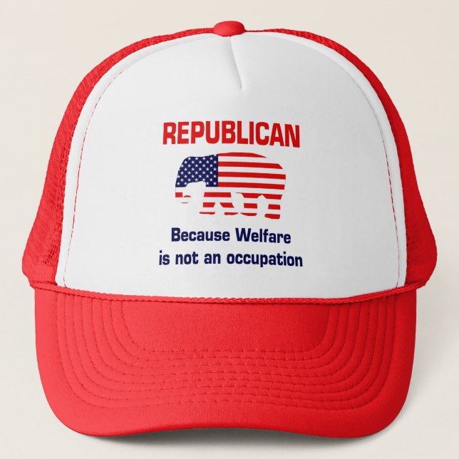 Funny Republican - Welfare Trucker Hat (Front)