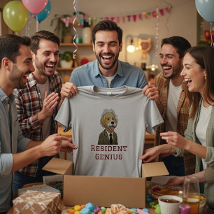 Funny "Resident Genius" Dog Einstein Parody Tri-Blend Shirt