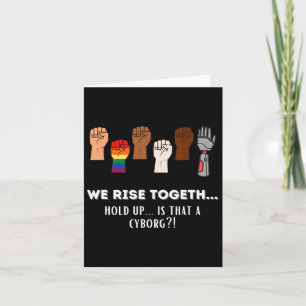 Funny Resist Fists We Rise Together For Equality Card