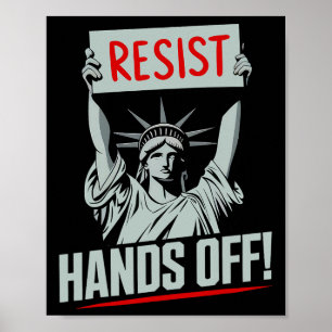 Funny Resist Handsoff Usa  Poster