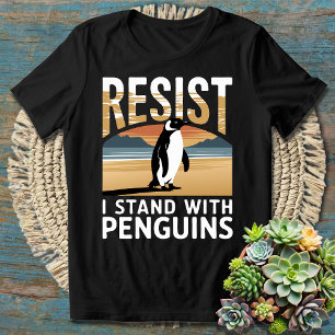 Funny Resist Penguin Activism T-Shirt