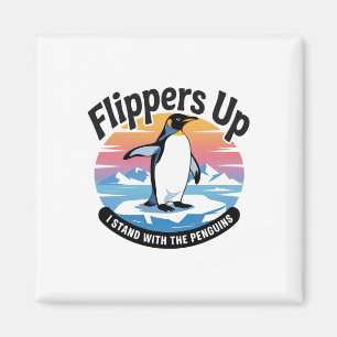 Funny Resist Penguins Protest Against Tariffs 2 Magnet
