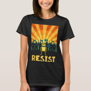 Funny Resist Rtland Frog Protest  T-Shirt