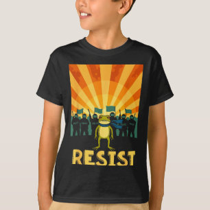 Funny Resist Rtland Frog Protest  T-Shirt