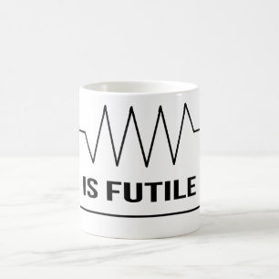 Funny 'Resistance is Futile' Electrical Humour Mug