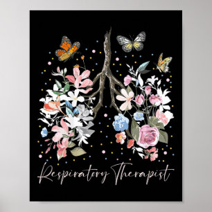 Funny Respiratory Therapist Therapy Lung Happy Eas Poster