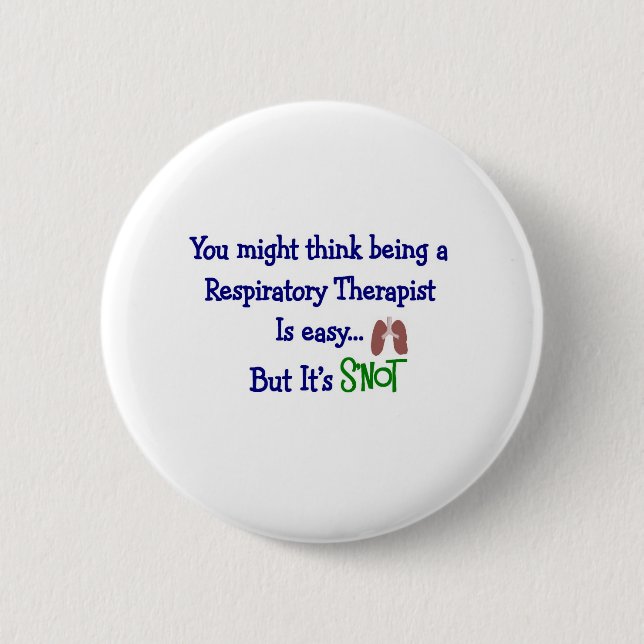 Funny Respiratory Therapy Gifts 6 Cm Round Badge (Front)
