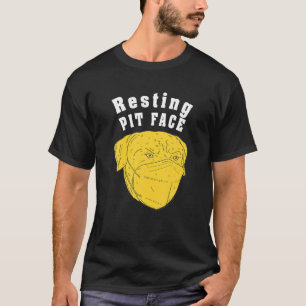 Funny Resting Pit Dog Face Mask For Dog Lovers Hap T-Shirt