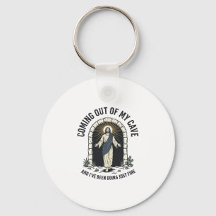 Funny Resurrection Cave Quote Vintage Engraving De Key Ring
