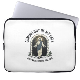 Funny Resurrection Cave Quote Vintage Engraving De Laptop Sleeve