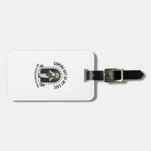 Funny Resurrection Cave Quote Vintage Engraving De Luggage Tag