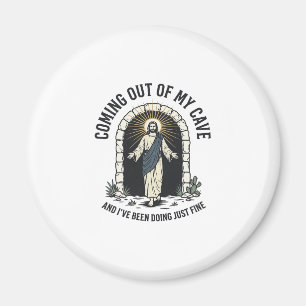 Funny Resurrection Cave Quote Vintage Engraving De Magnet